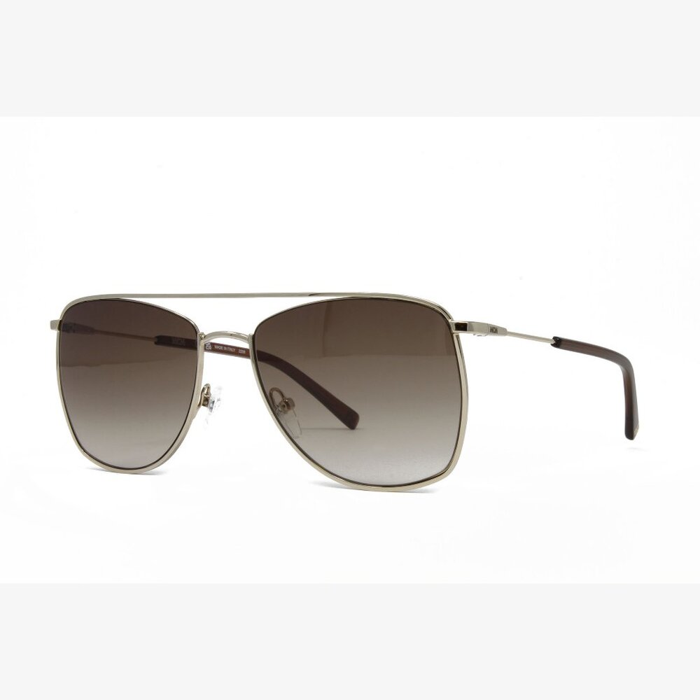 MCM Sunglasses Unisex 58mm MCM145S 717 Shiny Gold NWT